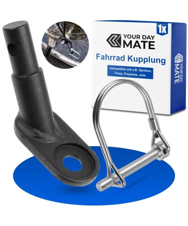 Bicycle trailer coupling with a safety splint bicycle trailer coupling bicycle clutch adapter drawbar trailer bike version 1 black 1 pack
