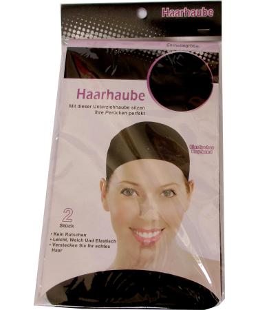 Undercap/Hair cap/Wig cap in black pack of 2