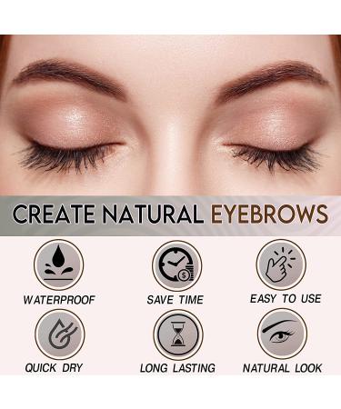 Dark Brown Eyebrow Stamp Stencil Kit | 24 Pc Brow Definer & Shaping Stencils Set - Buy Online on SooperMarket.com