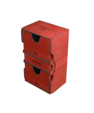 GameGenic Card Deck Box - Deck Convertible Red 200CT  Durable and Sturdy TCG, OCG Card Storage  Compatible with Pokemon Yugioh Commander and MTG Magic: The Gathering Cards