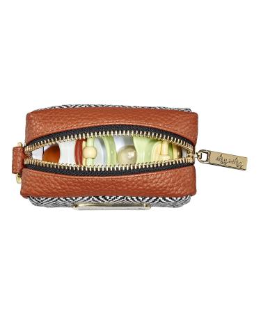 Itzy Ritzy Pacifier Case | Adjustable Handle | Holds 2 Pacifiers | Coffee and Cream - Buy Online on SooperMarket.com