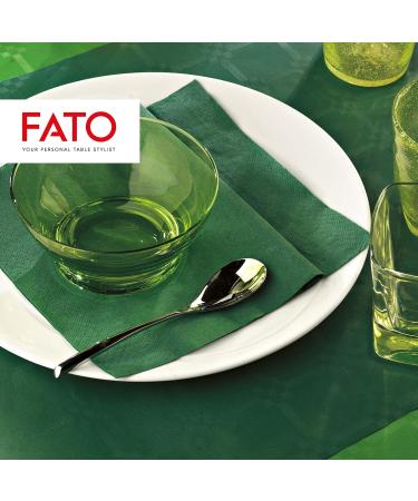 Fato Disposable Paper Napkins - 50 Count Forest Green 33x33cm 4-Folded 2-Layer Eco-Friendly Ideal for Lunches & Buffets - FSC Certified - Buy Online on SooperMarket.com