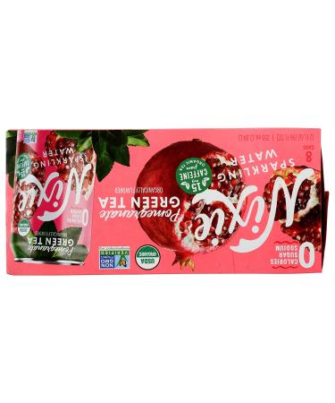 Nixie Sparkling Water Green Tea Pomegranate - Organic, 12 Fl Oz, 8 Pack - Buy Online on SooperMarket.com