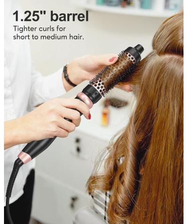 FARERY Thermal Brush Set 3 in 1 Ceramic Curling Wand Thermal Round Brush for Blowout Look Fast Heating Brush 3 Interchangeable Hair Brush Curling Iron for All Hair Dual Voltage - Buy Online on SooperMarket.com