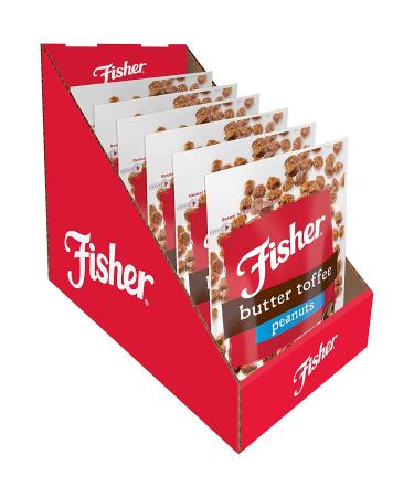 Fisher Snack Butter Toffee Peanuts 5.5oz (Pack of 6) - No Artificial Colors or Flavors - Buy Online on SooperMarket.com