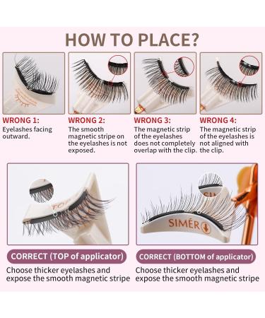 Buy 4D Magnetic Eyelashes Without Eyeliner | Reusable Dual Magnetic Lashes with Applicator - Easy to Wear & Natural Look - Buy Online on SooperMarket.com