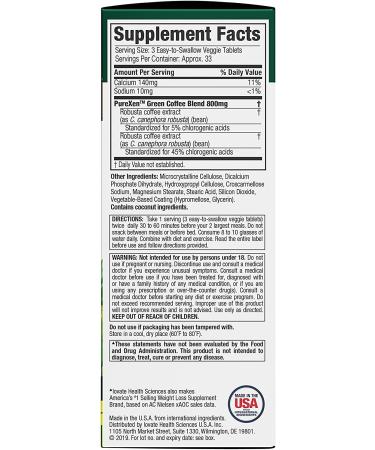 Purely Inspired Green Coffee+ - 100 Veggie Tablets for Weight Loss & Energy - Buy Online on SooperMarket.com