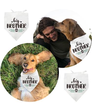 Arricraft Big Brother Pet Bandana - White Cotton Triangle Scarf for Dogs and Cats 55x55x78cm - Buy Online on SooperMarket.com
