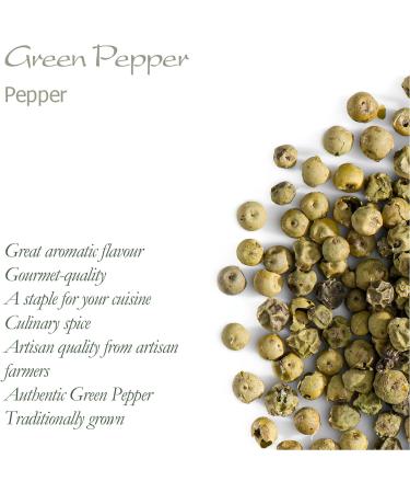 Organic Green Peppercorns Whole - Gourmet Pepper Corn for Grinder - 100g - Buy Online on SooperMarket.com
