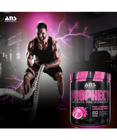 ANS Performance Prophecy Pre Workout Powder (20 servings 14.5 oz) Gluten Free Pre-Workout Formula - Energy & Strength - Sugar Free- Increase Power & Workout Volume (Pink Lemonade) - Buy Online on SooperMarket.com