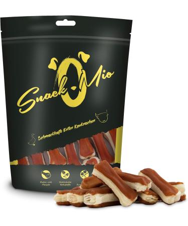SnackOMio Premium Duck Chew Bones for Dogs - Tasty 120g Snack - International Shipping Available - Buy Online on SooperMarket.com
