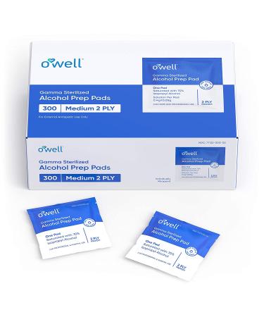 Alcohol Wipes 300 Count | Sterile Alcohol Prep Pads - Individually Wrapped - 2-Ply Antiseptic | Ideal for First Aid Kits | 300 Surgical Alcohol Swabs - Buy Online on SooperMarket.com