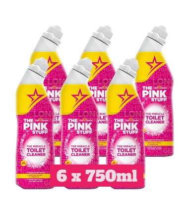 The Pink Stuff The Miracle Toilet Cleaner 750ml | Pack of 6 | Removes Limescale & Stains