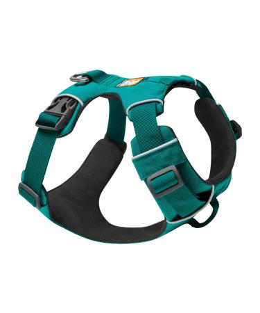 RUFFWEAR Front Range Dog Harness with Chest Strap Reflective Padded Anti-Pull Harness Aurora Teal M Aurora Teal Medium