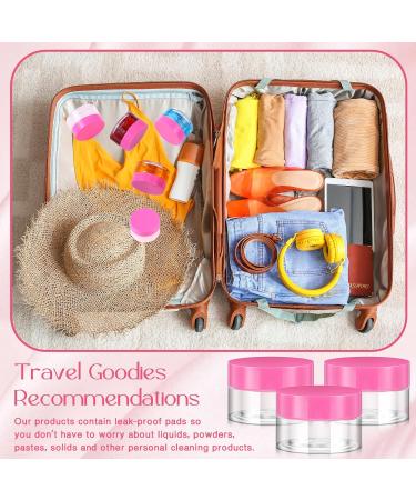 Patelai 4 Pieces Round Clear Wide-mouth Leak Proof Plastic Container Jars with Lids for Travel Storage Makeup Beauty Products Face Creams Oils Salves Ointments DIY Making or Others (Pink 1 Ounce) - Buy Online on SooperMarket.com