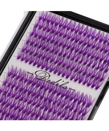 12 Rows 40D Purple Individual False Eyelashes - 240 Clusters 3D Volume Extensions 0.07mm D Curl - Colorful Makeup Beauty Tools (14mm - Buy Online on SooperMarket.com