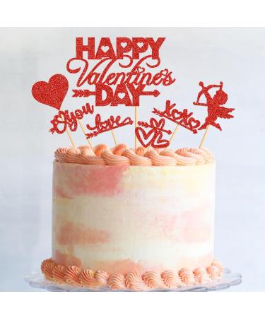 25 PCS Valentine's day Cupcake Toppers Red Glitter Sweet Love Cupid Cupcake Food Picks Valentine's Day Theme Wedding Bridal Shower Birthday Party Cake Decorations Supplies Cy-24-xs-108 - Buy Online on SooperMarket.com