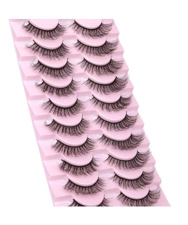 Buy 10 Pairs Wispy Faux Mink Eyelashes - 3D Effect, Lightweight, Reusable | wiwoseo - Buy Online on SooperMarket.com