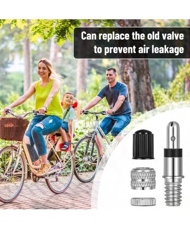 40-Part Bicycle Valve Replacement Set - Lightning Valve Dunlop Insert Seal & Caps for Easy Bike Maintenance - Buy Online on SooperMarket.com