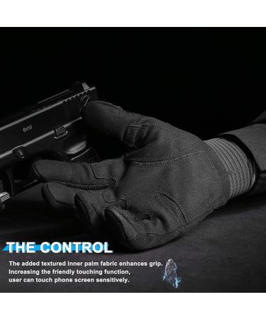 Touch Screen Airsoft Full Finger Gloves - Black Medium | Ideal for Motorcycle, Cycling, Hunting, and Outdoor Sports - Buy Online on SooperMarket.com
