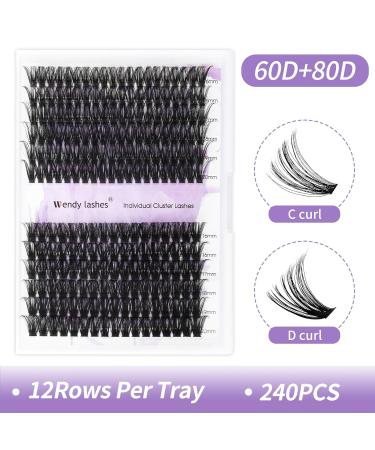 Buy Individual Eyelashes - 240 PCs DIY Cluster Eyelash Curl Mix 16-20mm for Extensions at Home - Buy Online on SooperMarket.com