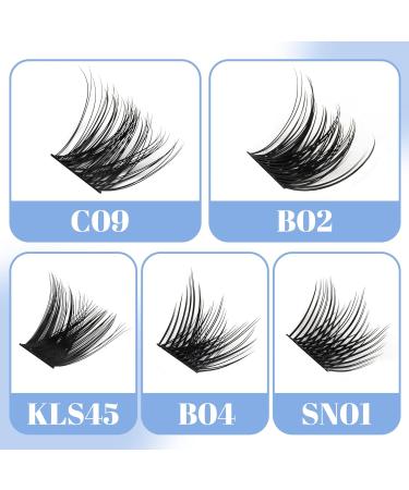 Cluster Eyelash Extensions 120pcs Cluster Lashes Individual Lashes D Curl 0.07mm 8-16mm Mix Ribbon Lashes Wide Stem Natural Lashes DIY Lash Extensions GEMERRY Lashes(C09-D-0.07-8-16mm) 8-16 mix C09 - Buy Online on SooperMarket.com