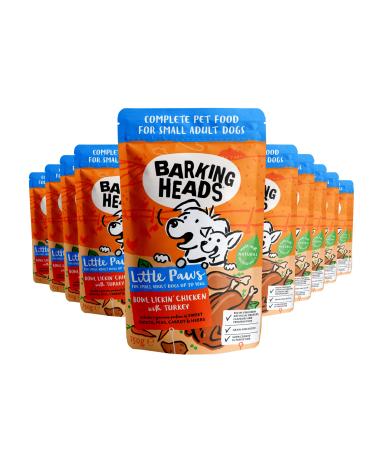 Barking Heads Little Paws Wet Bowl Lickin' Chicken with Turkey 10 x 150g