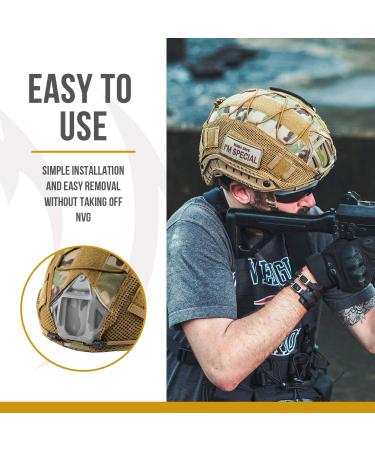 OneTigris Multicam Helmet Cover ZKB06 - Green Large Cloth Cover for Fast Helmet (M/L) & Bump Helmet (L/XL) - Buy Online on SooperMarket.com