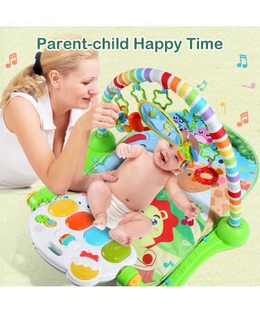 CUTE STONE Baby Gym Play Mat with Kick and Play Piano - Musical Activity Center for Infants and Toddlers - Buy Online on SooperMarket.com