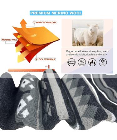 Fayhijun Merino Ski Socks for Men Women & Kids - Warm Breathable & Elastic - Perfect for Skiing & Snowboarding - Couples & Family Sizes 43-47 - Buy Online on SooperMarket.com