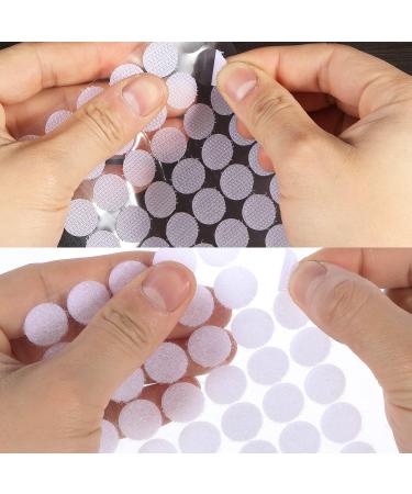 Adhoklop 1248 Pcs (624 Pairs) Dots with Adhesive 0.59 Inch Diameter Hook and Loop Nylon Sticky Back Coins  Adhesive Strips Fastener Round Tapes for School Classroom Teacher Supplies (White) - Buy Online on SooperMarket.com