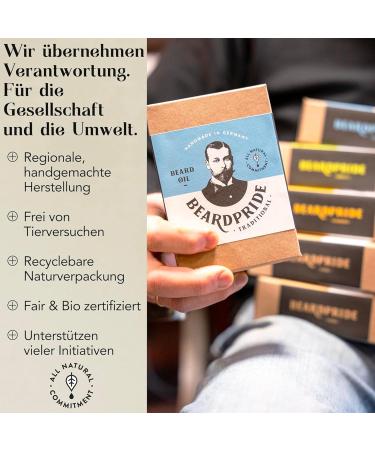 Beardpride Bio Bart l f r M nner - 100% Nat rliches Bart l f r Weichen Bart | Original Barbershop-Qualit t | Beard Care l Lignum 30 ml - Buy Online on SooperMarket.com