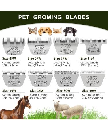 BestBomg 4fW Dog Grooming Blades - Removable Compatible with Heiniger/Moser Max45/Andis/A5 3/8 inch (9.5 mm) Cutting Length - Buy Online on SooperMarket.com