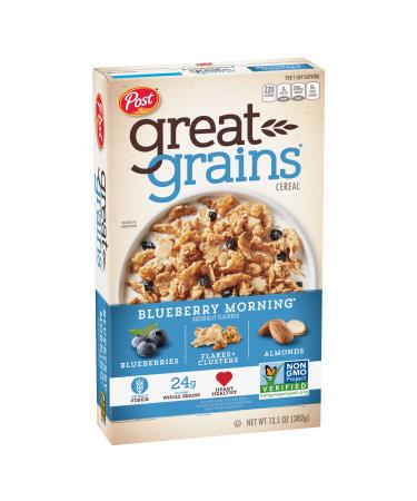 Great Grains Blueberry Morning Cereal with Whole Grains, Non-GMO Project Verified, 13.5 Oz (12 Pack)