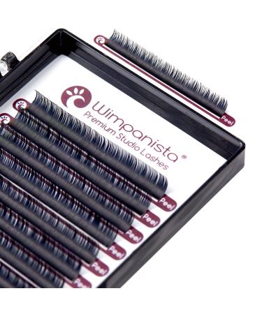 Volume eyelashes - single eyelashes - silk eyelashes - D curl - strength 0.03mm - volume lashes - eyelash extension - 16 stripes - wimpanista (11mm)