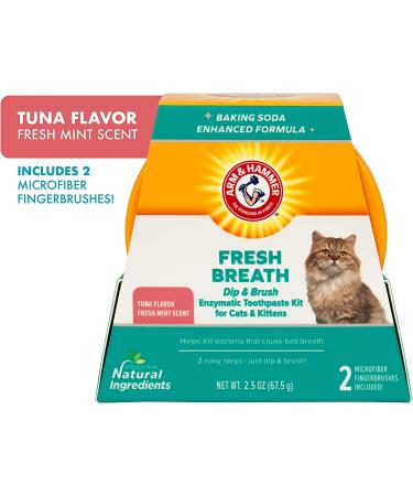 Arm & Hammer Enzymatic Toothpaste Kit for Pets - Dog & Cat Dental Care Set with Brush | Teeth Cleaning, Fresh Breath | Tuna Flavor - Buy Online on SooperMarket.com