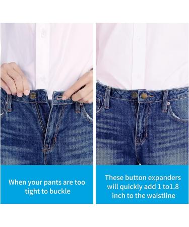 12PCS Button Extenders | Waist Extenders for Jeans & Pants | No-Sew Instant Waistband Extension | 1-1.8 Inches - Buy Online on SooperMarket.com