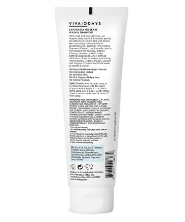 VIVAIODAYS Organic Saponaria No-Tears Wash & Shampoo 5.1 fl.oz. | 150ml - Buy Online on SooperMarket.com