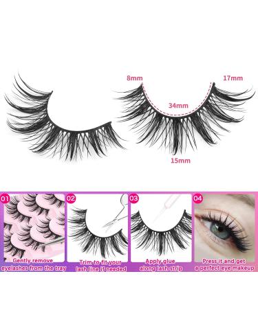 Manga Lashes: Natural Wet Look 3D Spiky False Eyelashes for Anime Cosplay & Korean Makeup by Geeneiya - Buy Online on SooperMarket.com