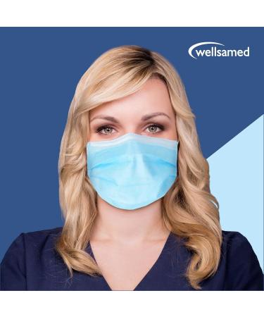Buy Wellsamed Wellsamask Surgical Masks - Disposable 3-Layer 50-Pack Blue CE/EN 14683 Type IIR | International Shipping Available - Buy Online on SooperMarket.com