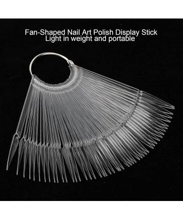 50pcs Nail Polish Display Sticks - Fan-Shaped Color Cards for Nail Art | Nail Studio Decoration & DIY Tips - Buy Online on SooperMarket.com