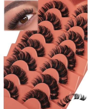 Alphonse D Curl Faux Mink Fluffy False Eyelashes | DIY Cluster Lashes | Natural Wispies | 7 Pairs Pack | Style A - Buy Online on SooperMarket.com