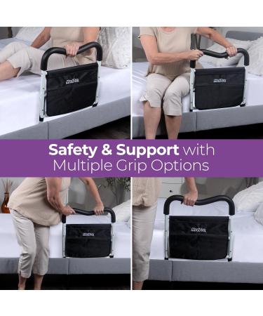MGrip Adjustable Contoured Bed Rail with Multiple Gripping Positions Black/White - Buy Online on SooperMarket.com