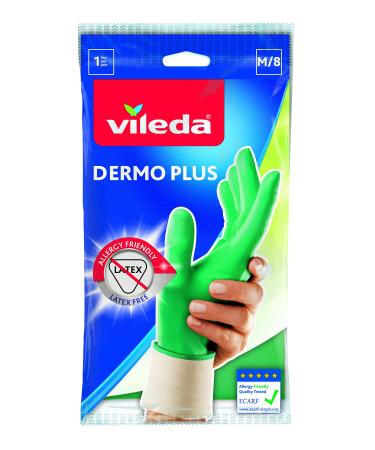 Vileda Dermo Plus/ Soft & Gentle Rubber Gloves latex-free size M 4 pairs M (pack of 4)