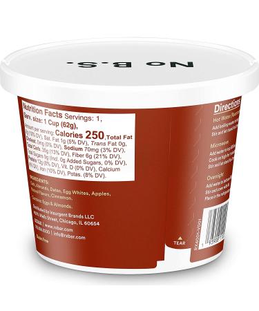 RXBAR Oatmeal Cup - Apple Cinnamon Flavor | 2.18 Oz | Healthy Breakfast Option - Buy Online on SooperMarket.com