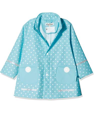 Playshoes Unisex Kid's Raincoat 140 Turquoise Dots | Wind and Waterproof Rainwear - Buy Online on SooperMarket.com