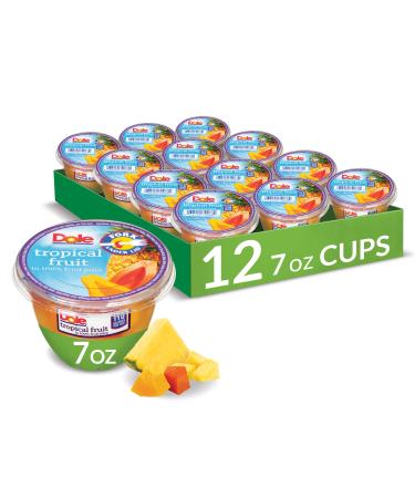 Dole Tropical Fruit In 100% Fruit Juices 7-Ounce Containers (Pack of 12) Tropical Fruit 1 Count (Pack of 12)