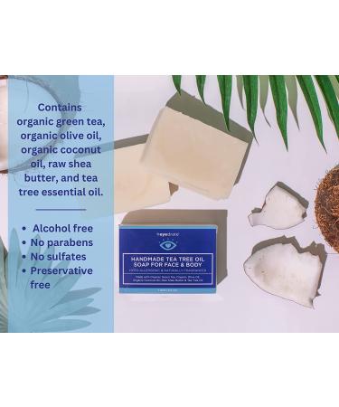 Organic Tea Tree Oil Face Soap and Eyelid Scrub (3 Pack) - Handmade Skincare Solution - Buy Online on SooperMarket.com