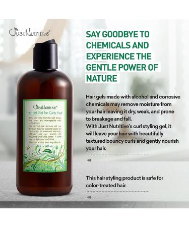 Just Nutritive Herbal Gel for Curly Hair 16 Oz | Frizz Control & Curl Definition - Buy Online on SooperMarket.com