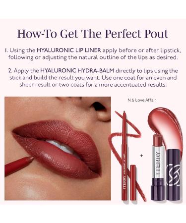 Buy By Terry Hyaluronic Lip Liner Pencil - Creamy Hydrating Long-lasting Vegan Formula - Love Affair - International Shipping Available - Buy Online on SooperMarket.com